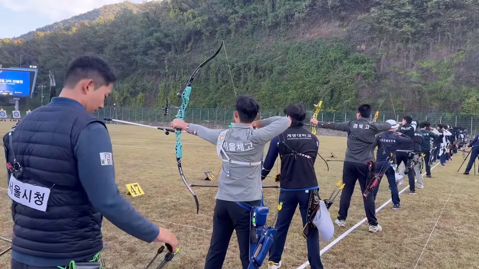 韩国射箭运动员大训练量训练